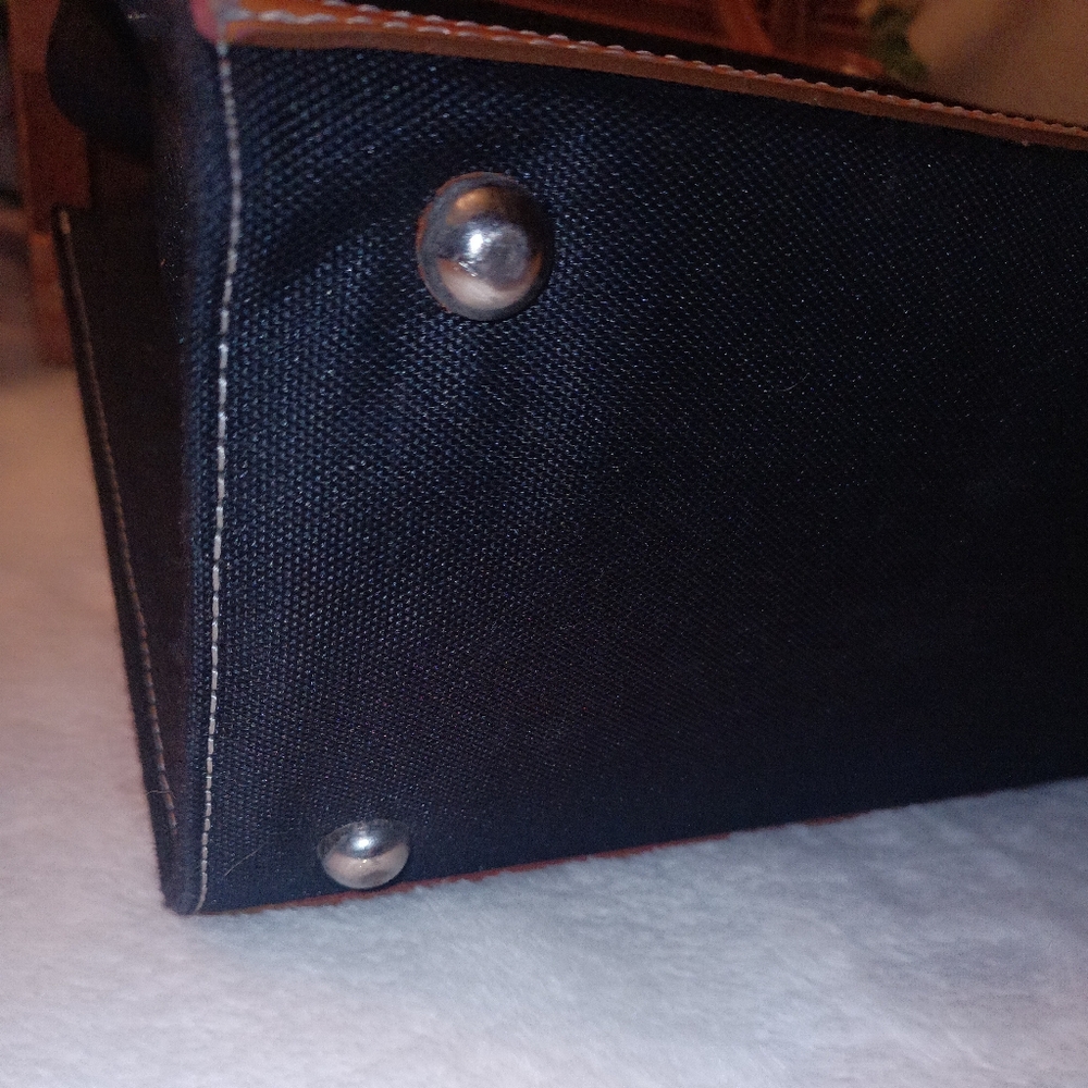 Kate Spade (New York) Black and Tan Leather Handbag - Picture 10 of 16